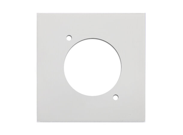 Caymon CP45DSZ, D-Size hull - Hvit Coverplate 45x45mm. D-size hole 